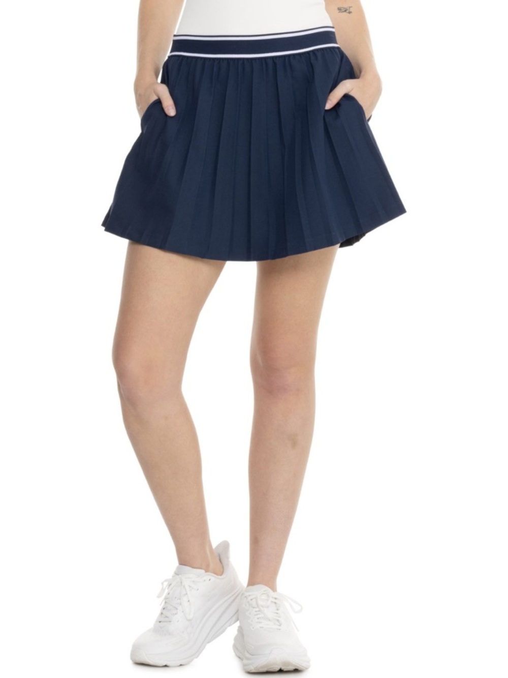 NWT Peter Millar Navy Pleated Tennis Skirt with Side Pockets